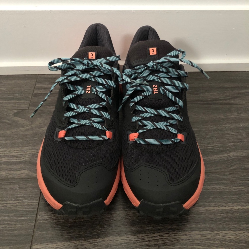 Women’s Black and Coral Decathlon Evadict TR2 Trail Running Shoes